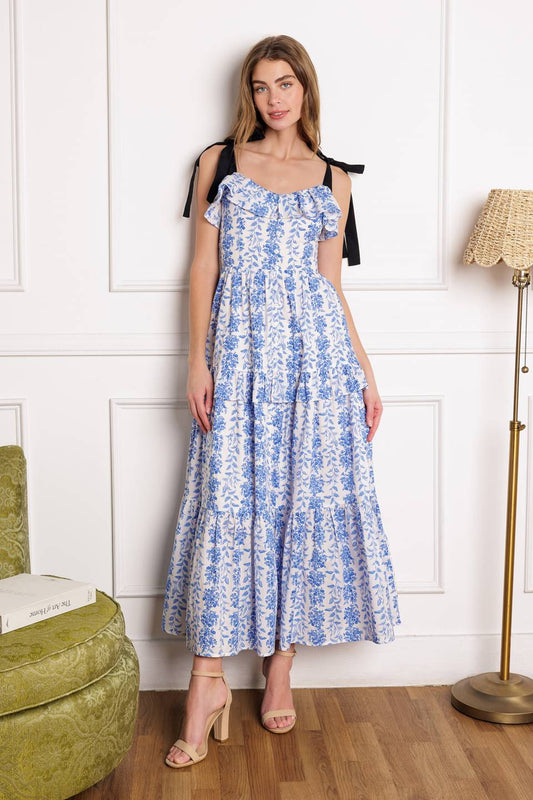 OFF FOR THE DAY WOVEN MIDI DRESS Flying Tomato