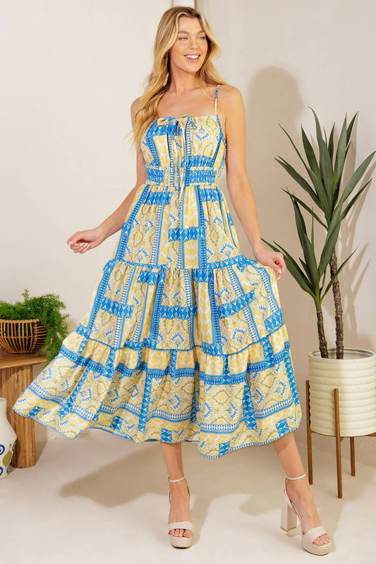 MAKING A WISH WOVEN MIDI DRESS Flying Tomato