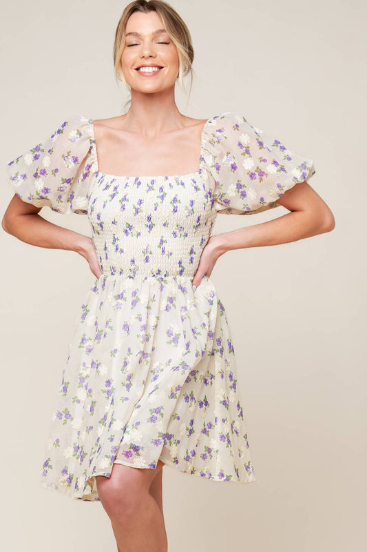 MAKING CONNECTIONS CREAM WOVEN MINI DRESS Flying Tomato