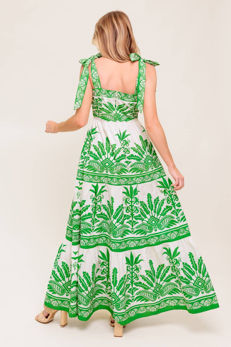 DREAM WALKER OLIVE WOVEN MAXI DRESS