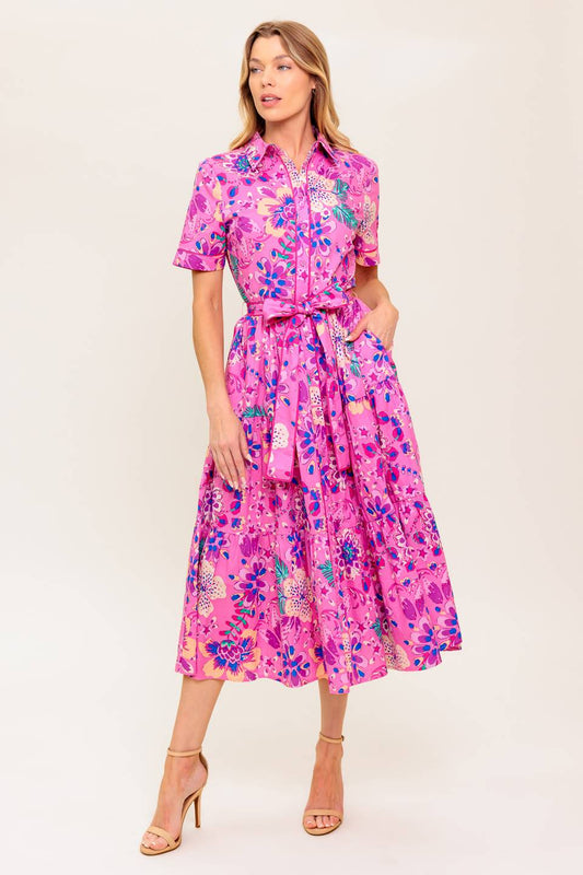 CELESTIAL SKIES WOVEN MIDI DRESS Flying Tomato