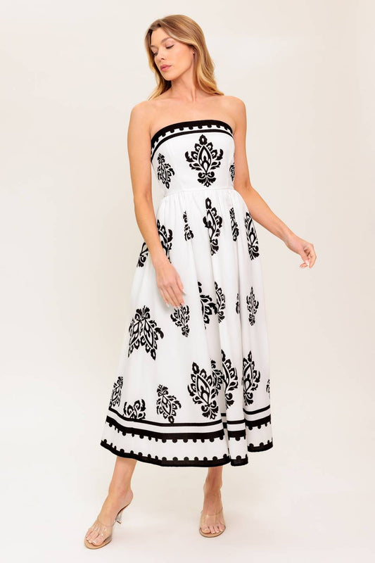 MYSTIC TWILIGHT WOVEN MDI DRESS Flying Tomato