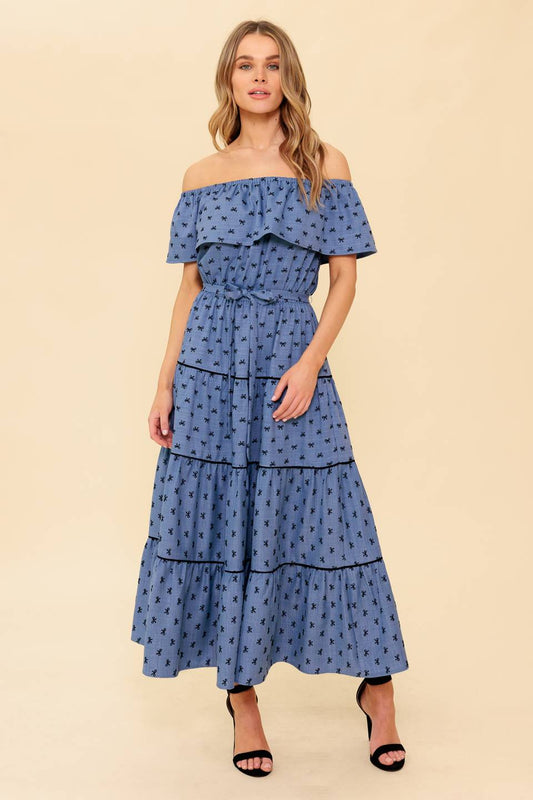 YOU'RE UNFORGETTABLE WOVEN MDI DRESS Flying Tomato