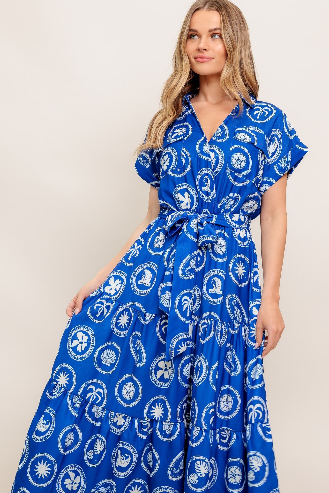 GREEK ISLE MEDALLION WOVEN MIDI DRESS Flying Tomato