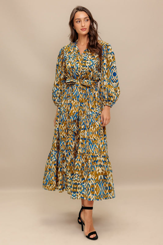 TERRA VISION WOVEN MIDI DRESS Flying Tomato