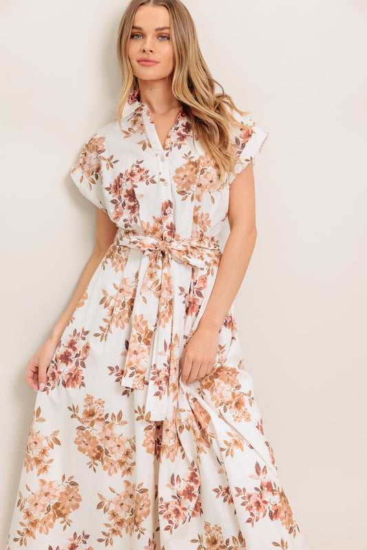 MAPLE GARDEN WOVEN MIDI DRESS Flying Tomato
