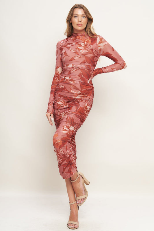 INSTAGRAM WORTHY POWER MESH MIDI DRESS Flying Tomato