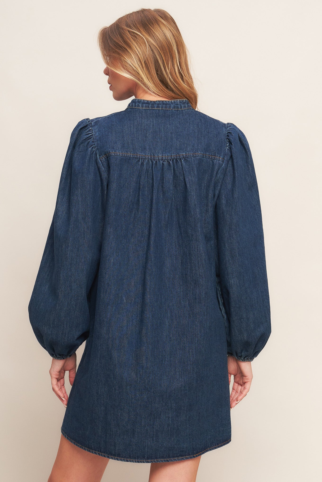 CANYON BREEZE DENIM MINI DRESS