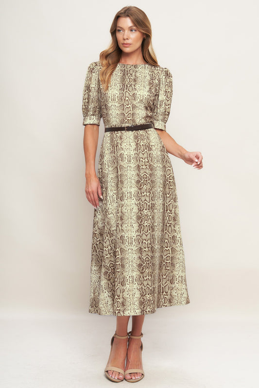 PRIMAL GRACE WOVEN MIDI DRESS Flying Tomato