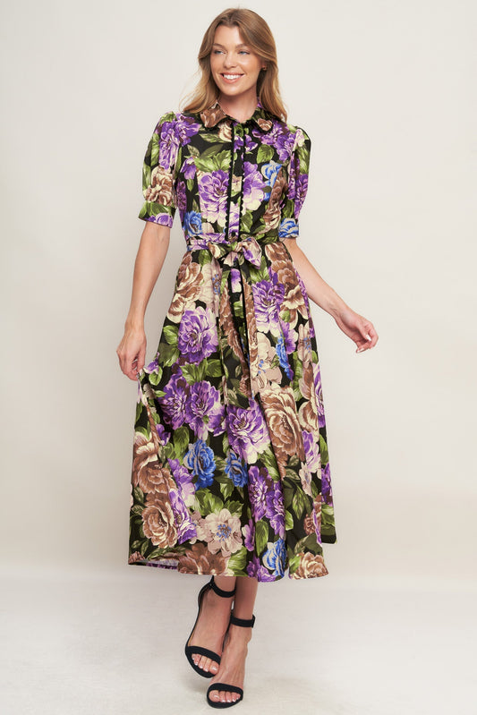 VIVID HERITAGE WOVEN MIDI DRESS Flying Tomato