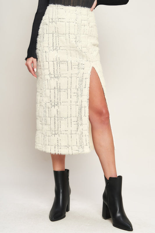 MADE YOU MY WORLD WOVEN MIDI SKIRT Flying Tomato