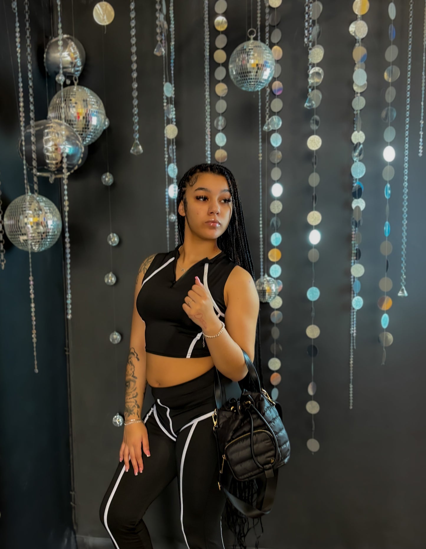 Midnight Luxe Two-Piece Legging Set – Sleek, Snatched & Unstoppable