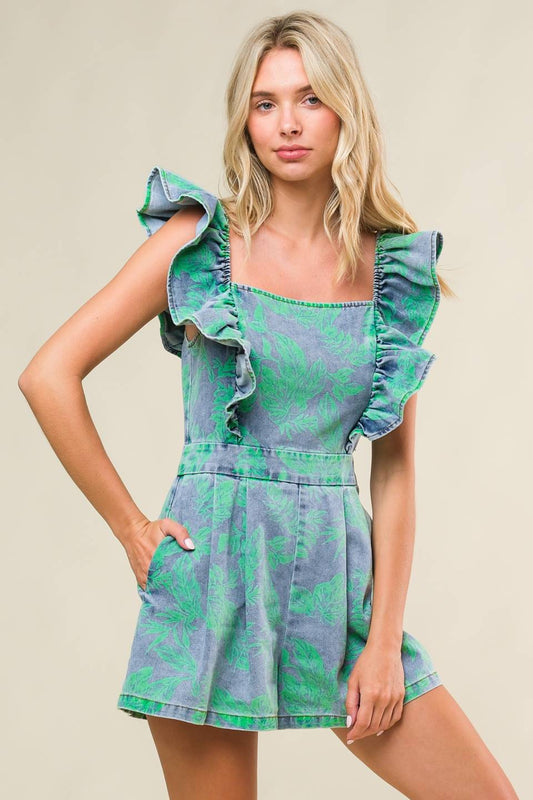 INCREDIBLE LOVE DENIM ROMPER Flying Tomato