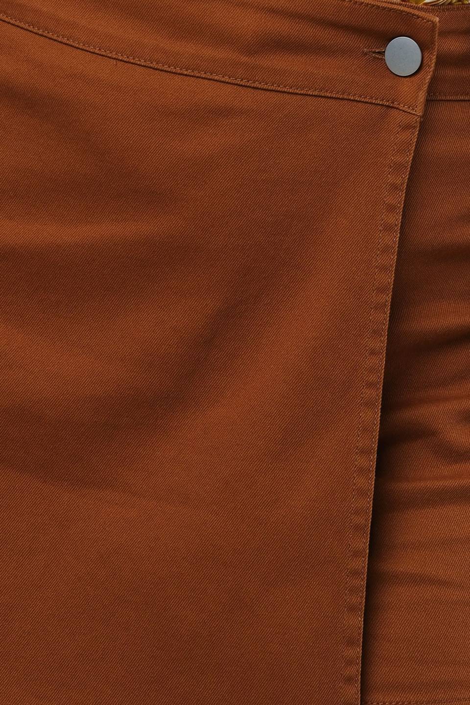 The Way Out Twill Skort With Side Pockets Front Zipper