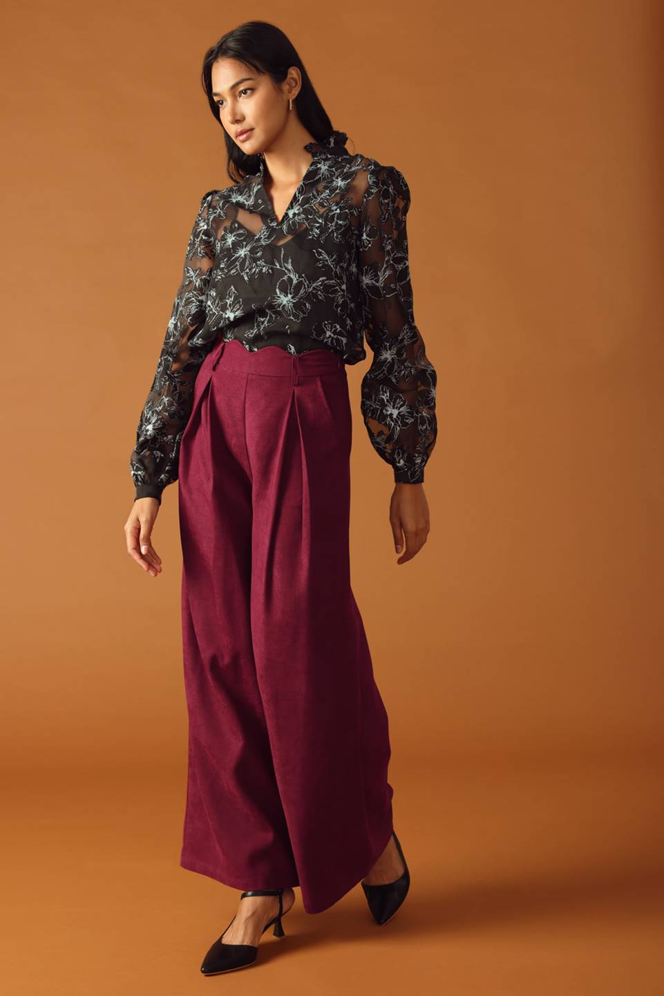 Does Not Get Better Woven Pants With Front Inverted Pleats