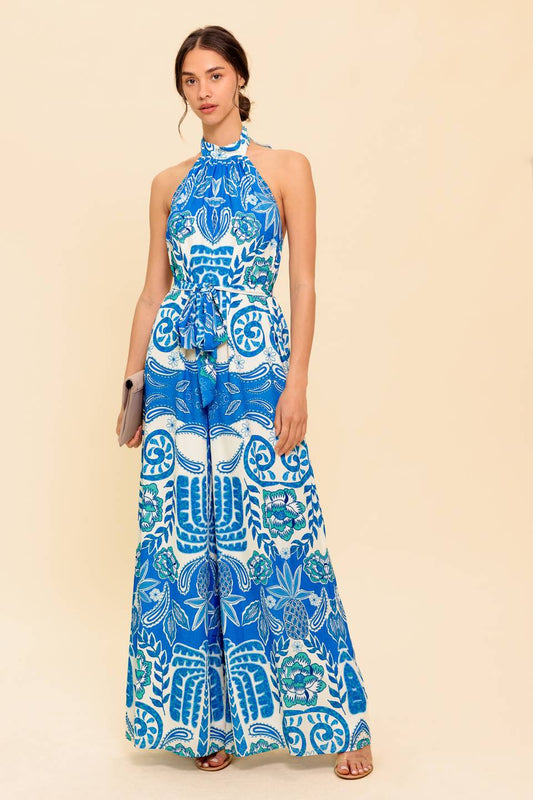 CROSS YOUR MIND WOVEN JUMPSUIT Flying Tomato