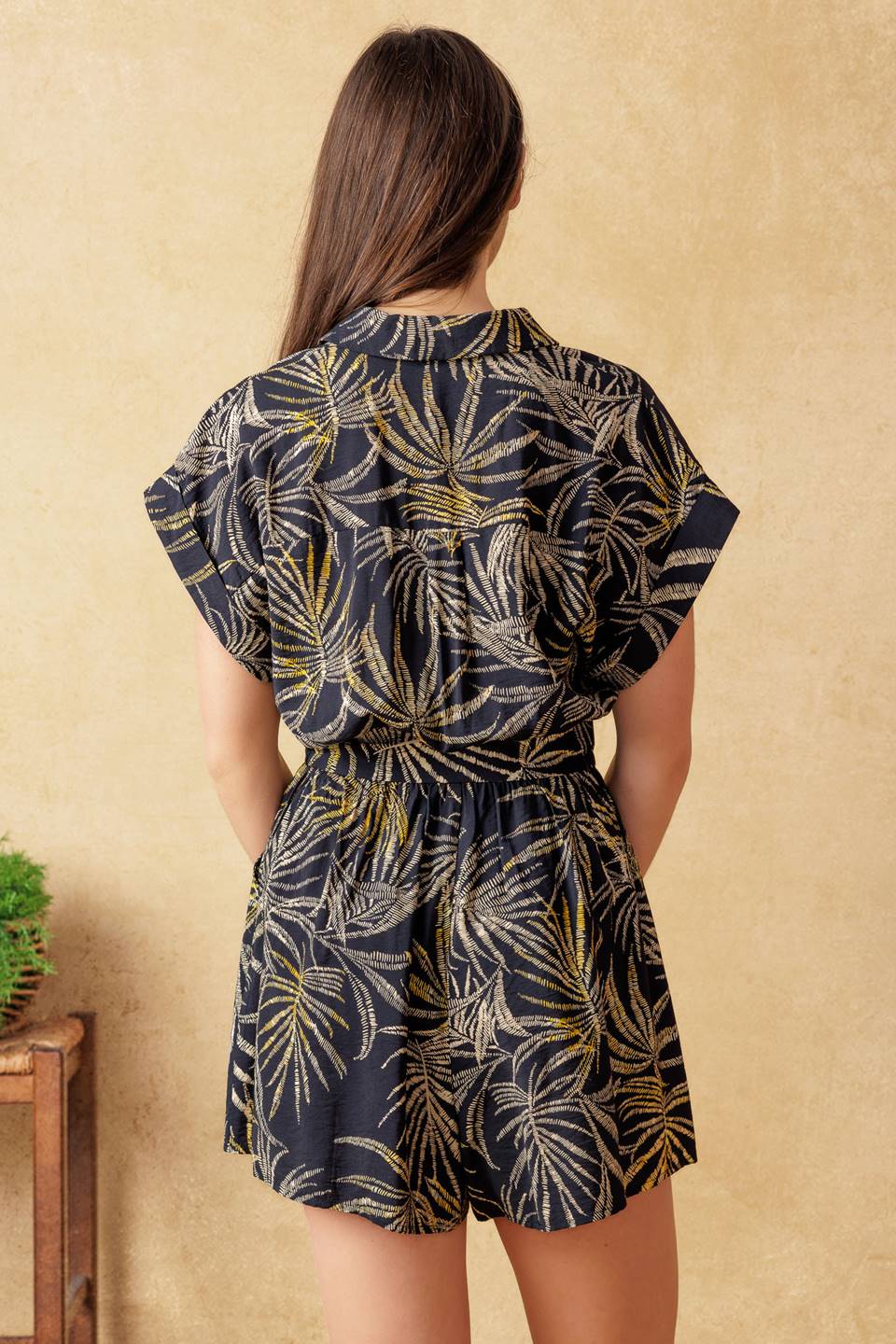 GET WITH IT WOVEN ROMPER