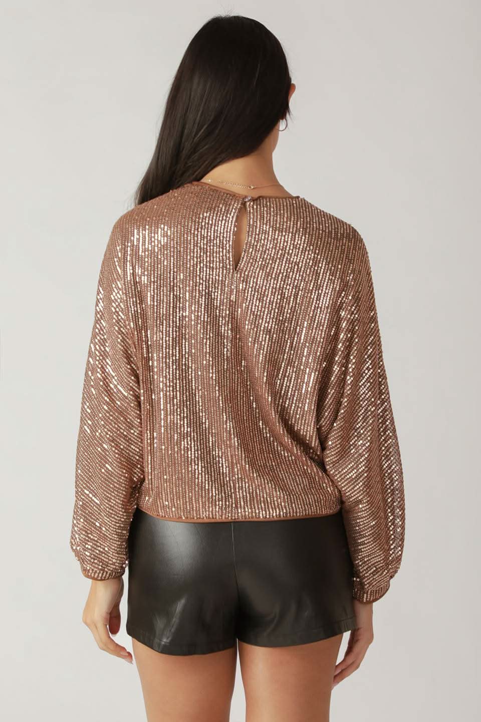 GOING OUT AGAIN SEQUIN TOP