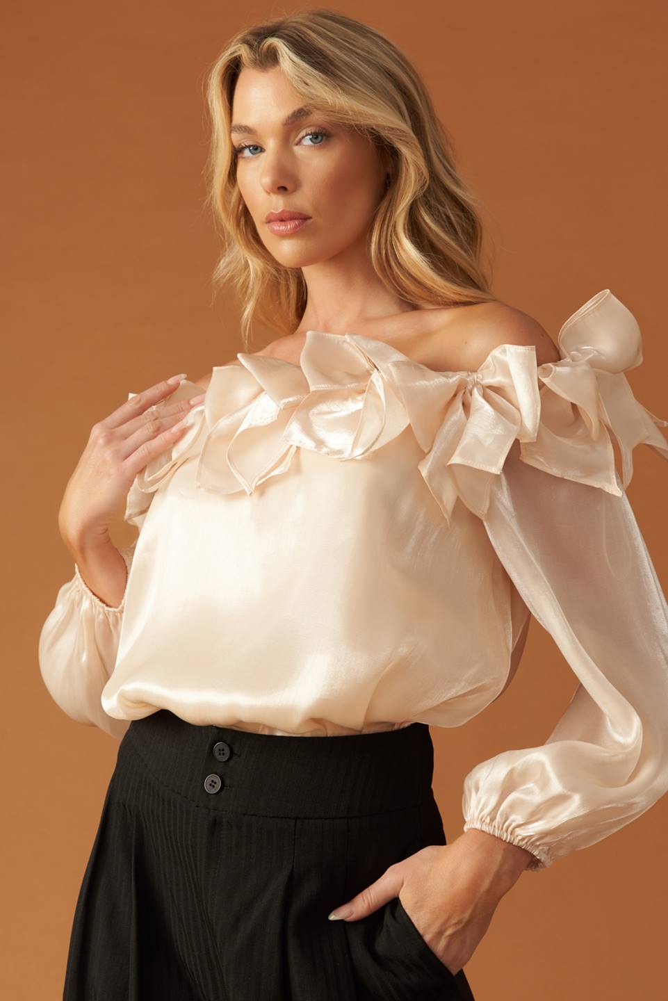 MOST WONDERFUL TIME WOVEN TOP