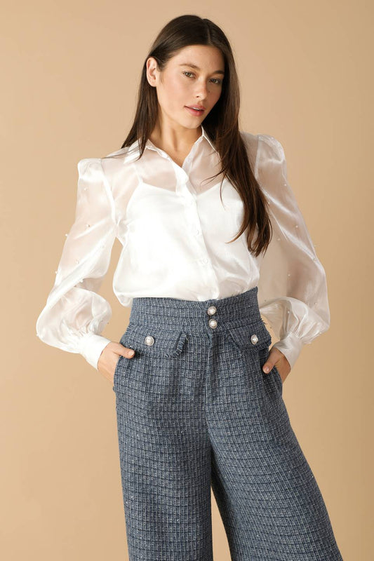 GIRL ON THE GO ORGANZA TOP Flying Tomato