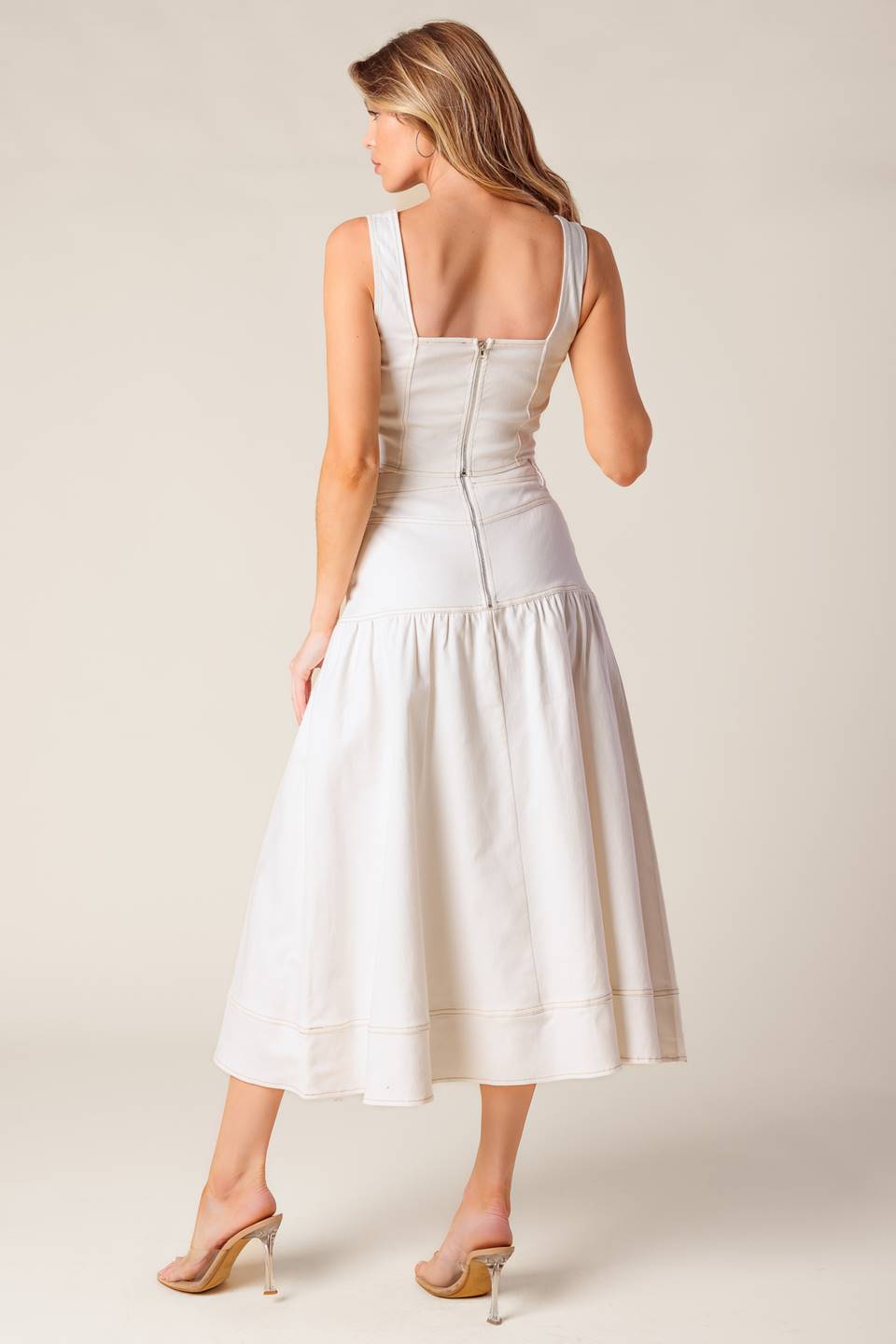 DOING IT MY WAY WHITE WOVEN TOP AND SKIRT SET