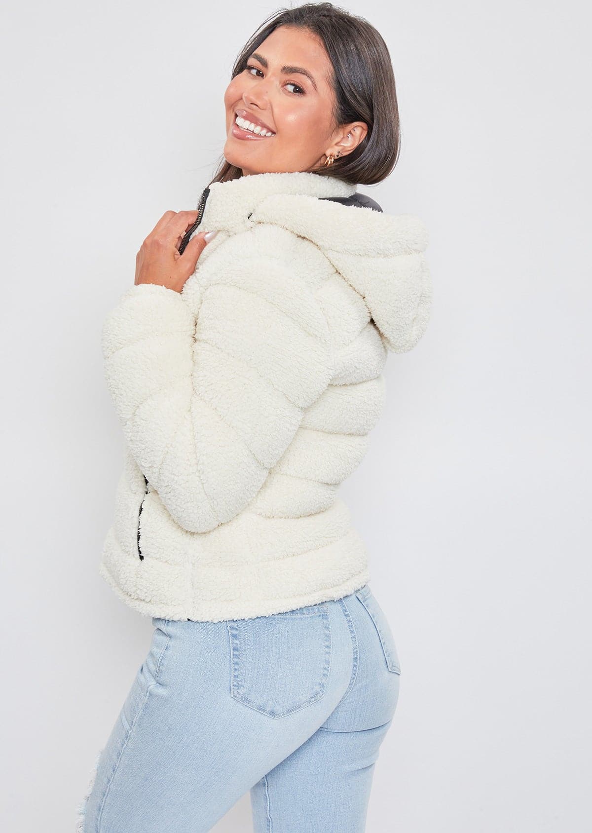 Women's Winter Poodle Fur Reversible Jacket