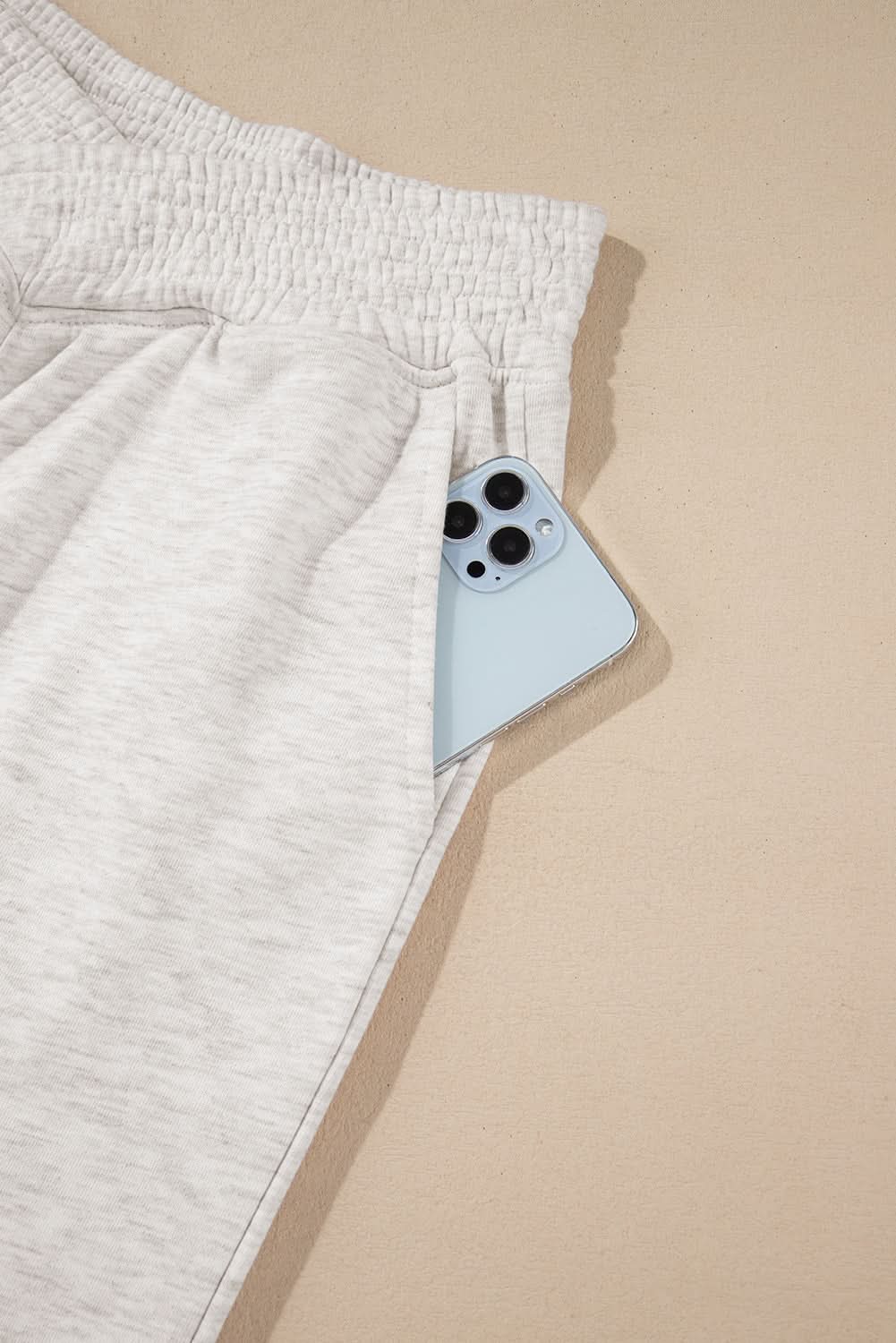 Light grey wide leg lounge pants - Love Salve