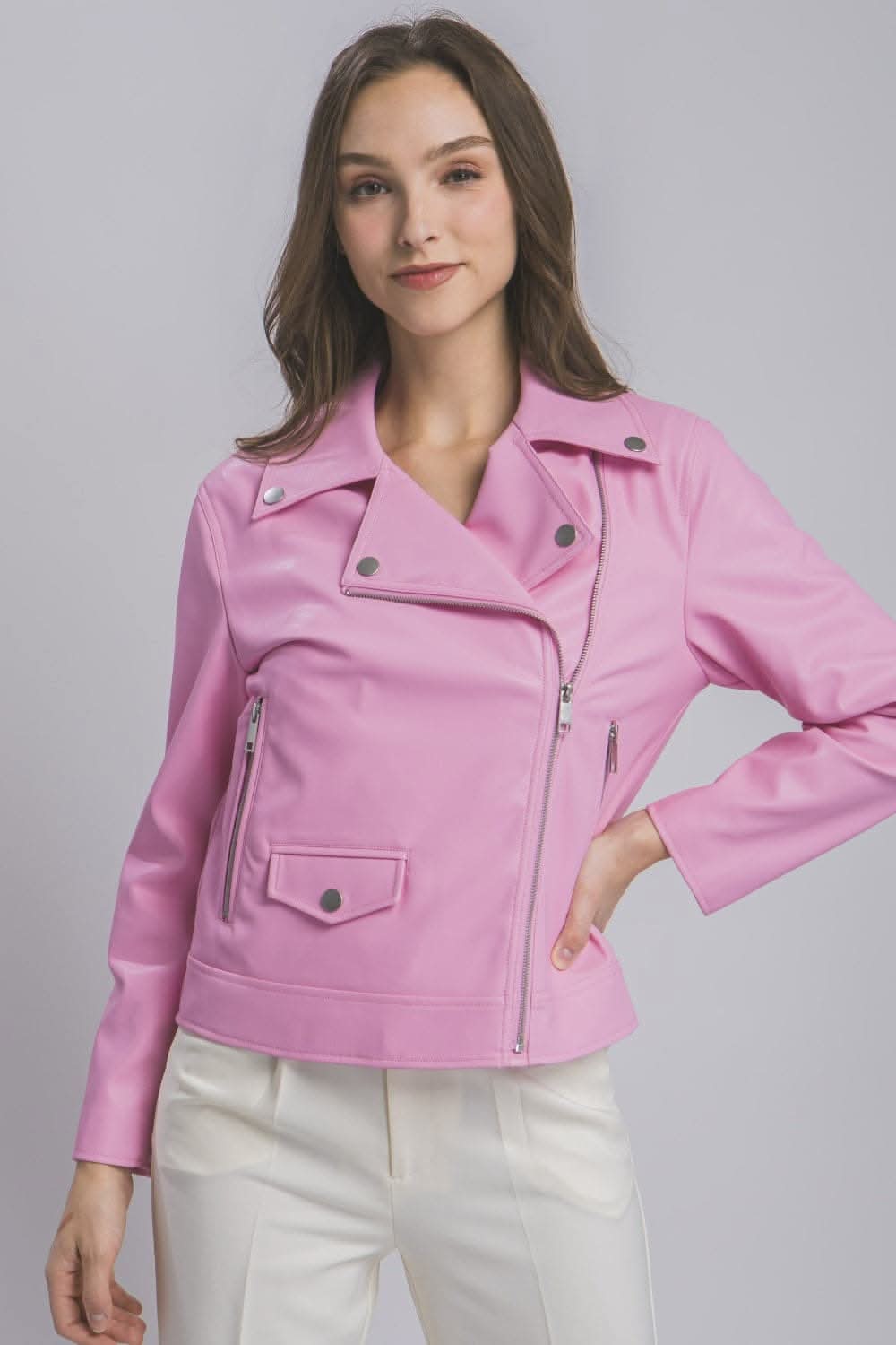 Love Tree Collared Neck Zip Up Jacket - Love Salve