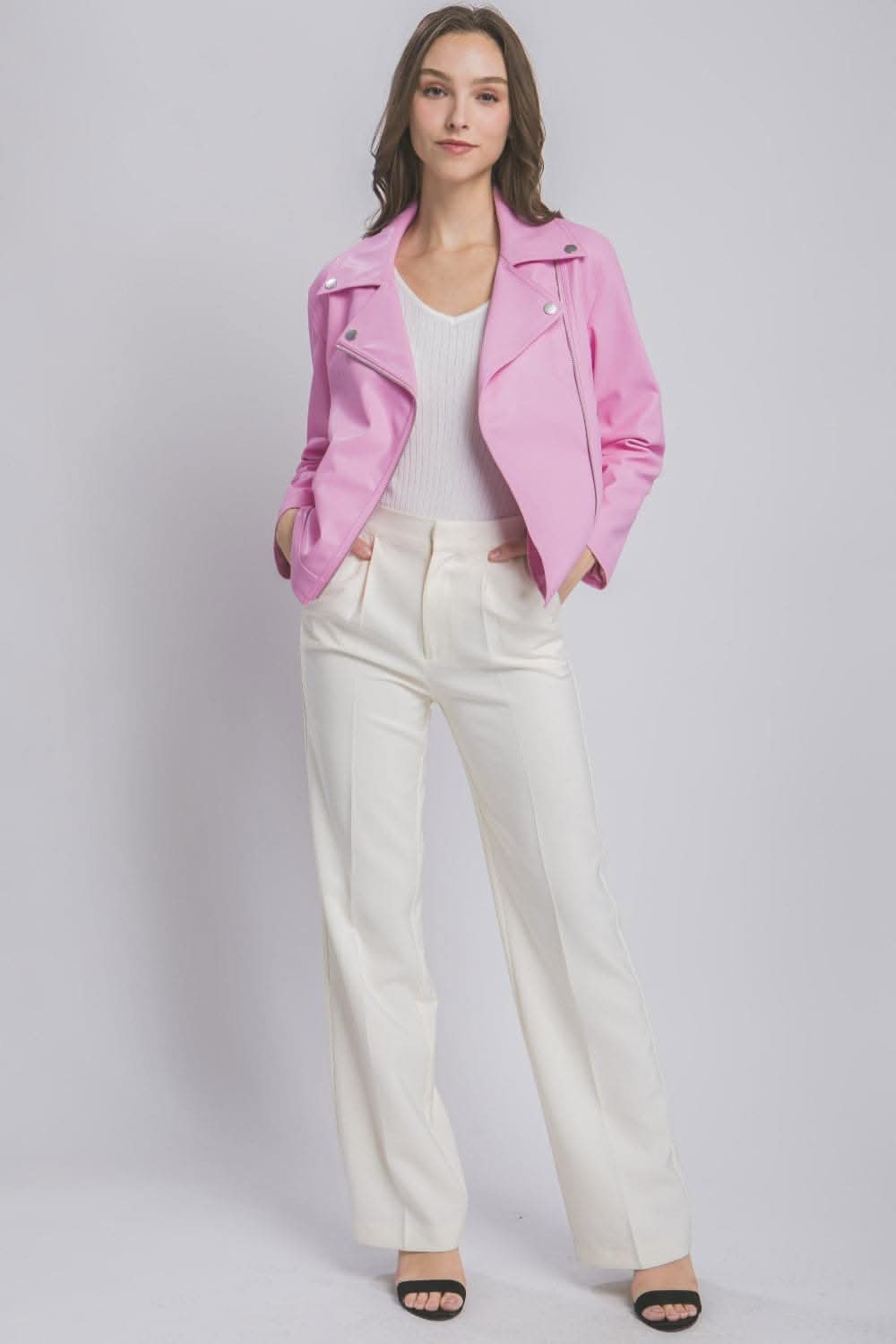 Love Tree Collared Neck Zip Up Jacket - Love Salve