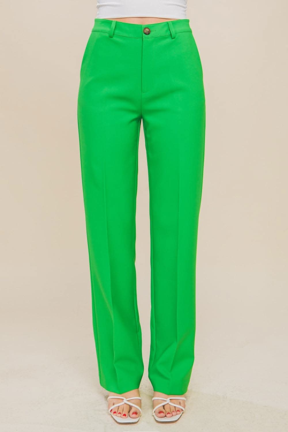 Love Tree High Waist Straight Pants - Love Salve