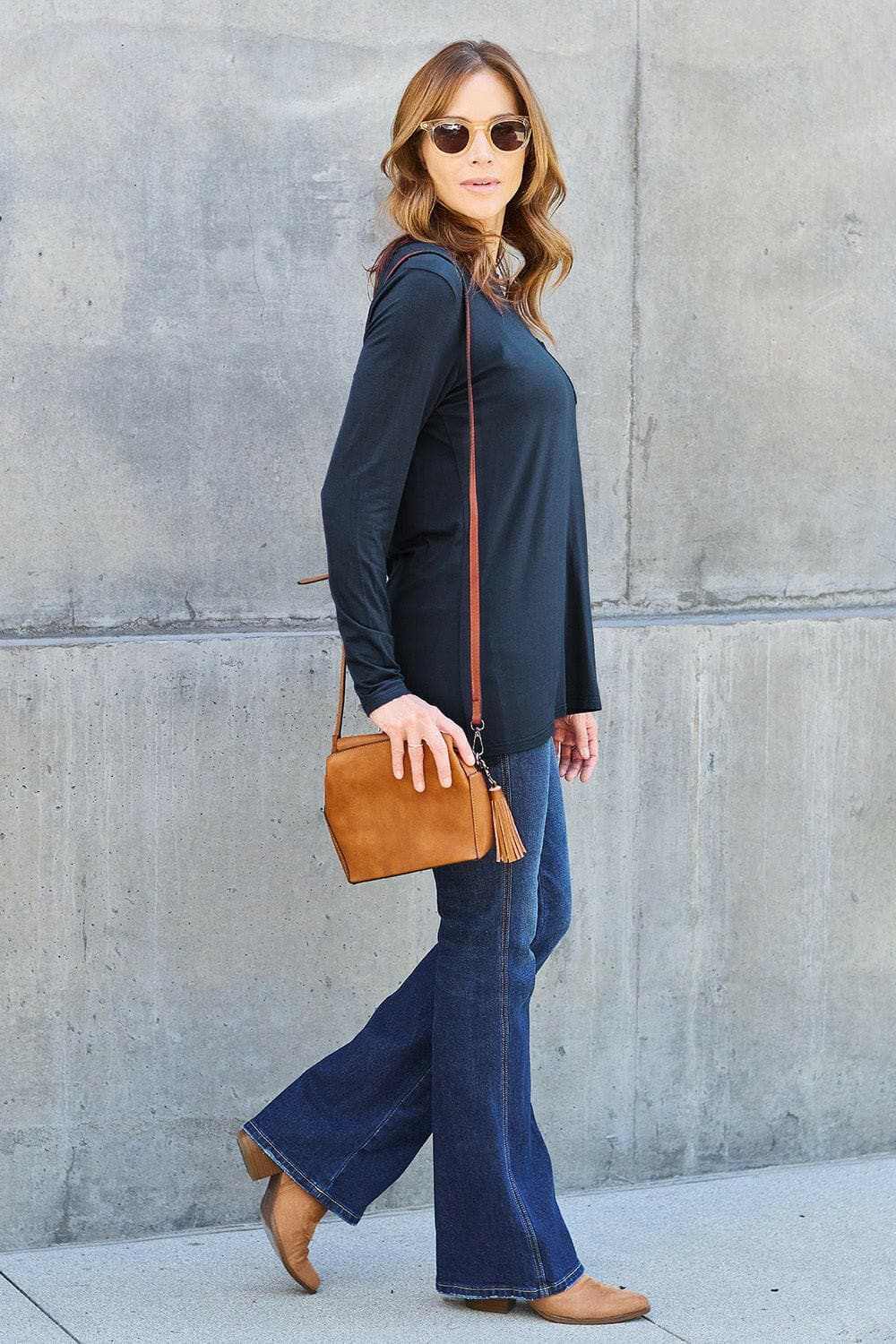 Luxe long sleeve top with pockets - Love Salve