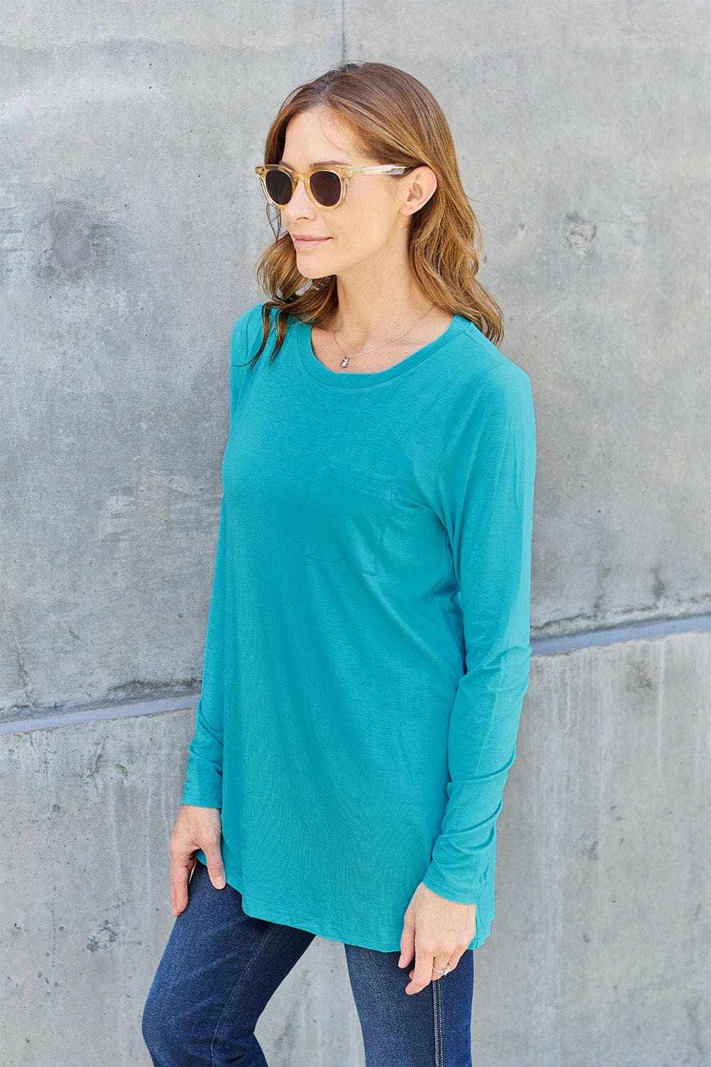 Luxe long sleeve top with pockets - Love Salve
