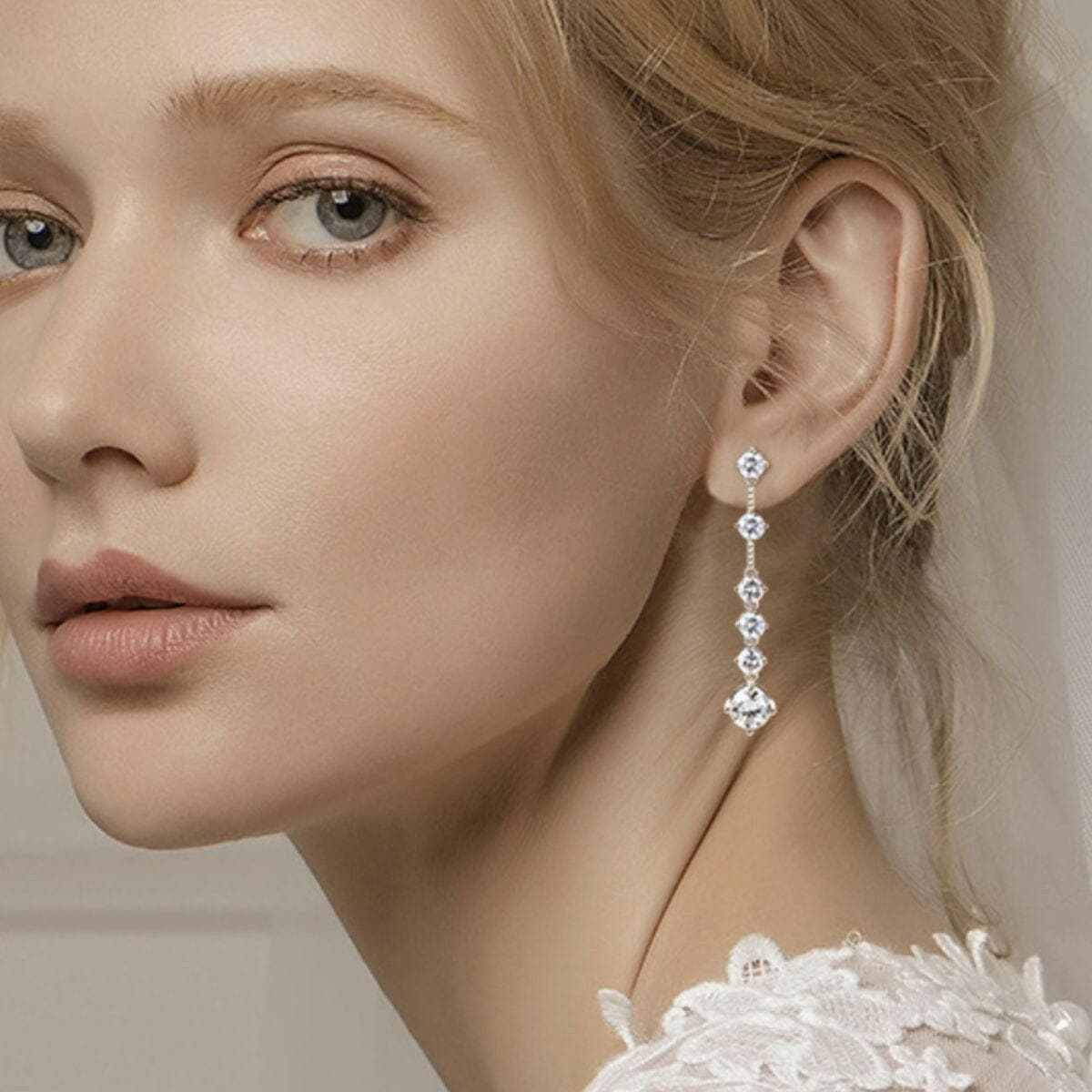 Luxurious Moissanite Silver Earrings - Love Salve
