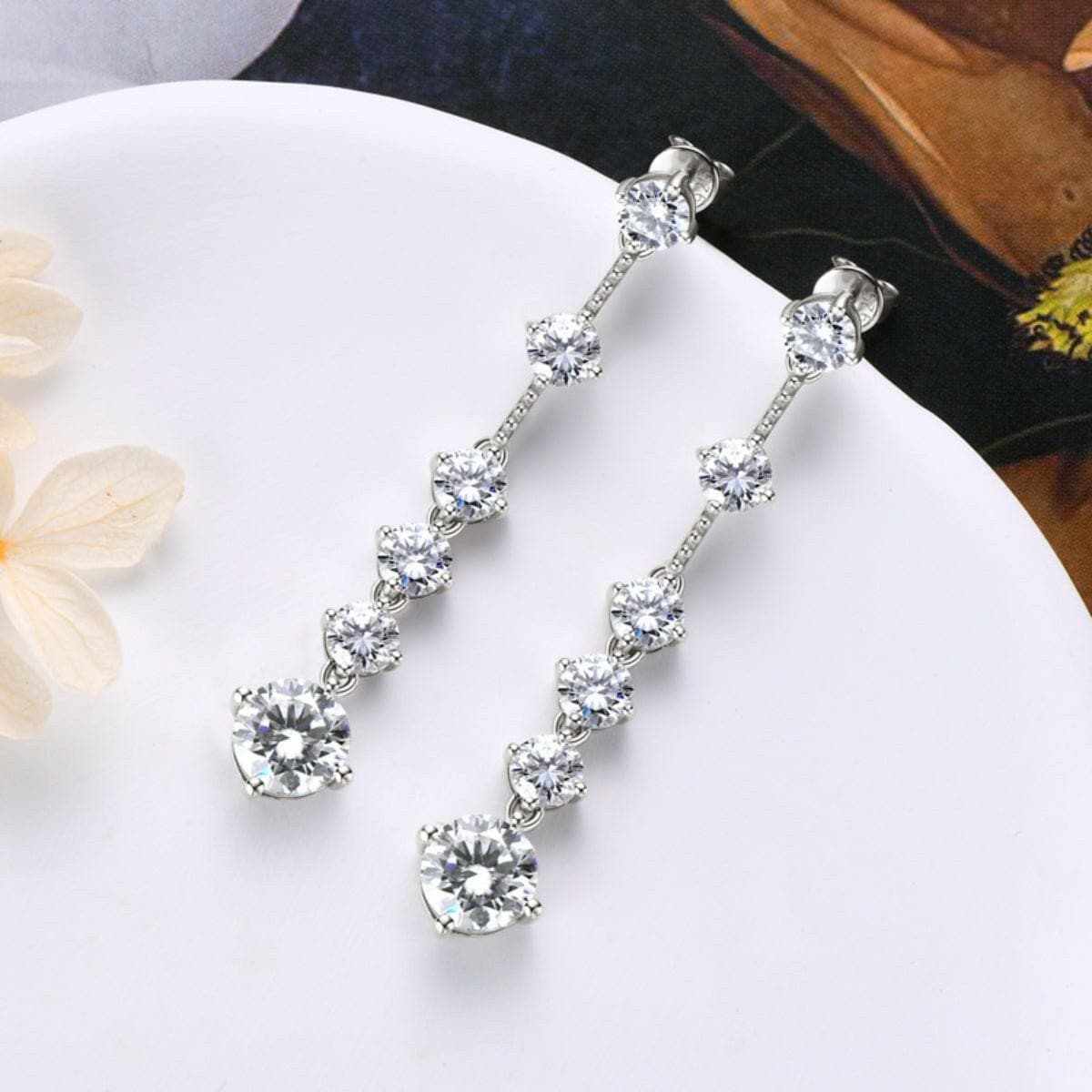 Luxurious Moissanite Silver Earrings - Love Salve