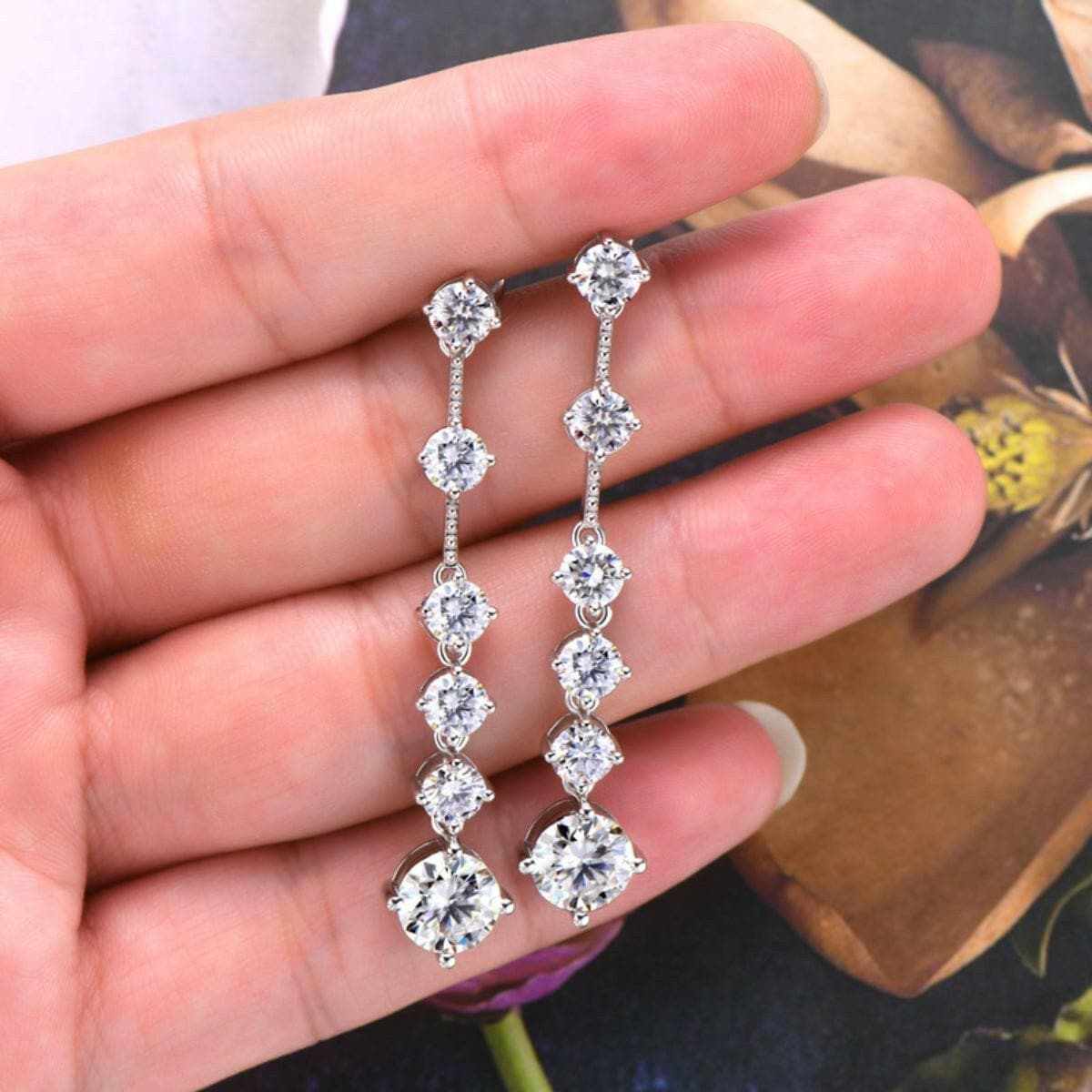 Luxurious Moissanite Silver Earrings - Love Salve