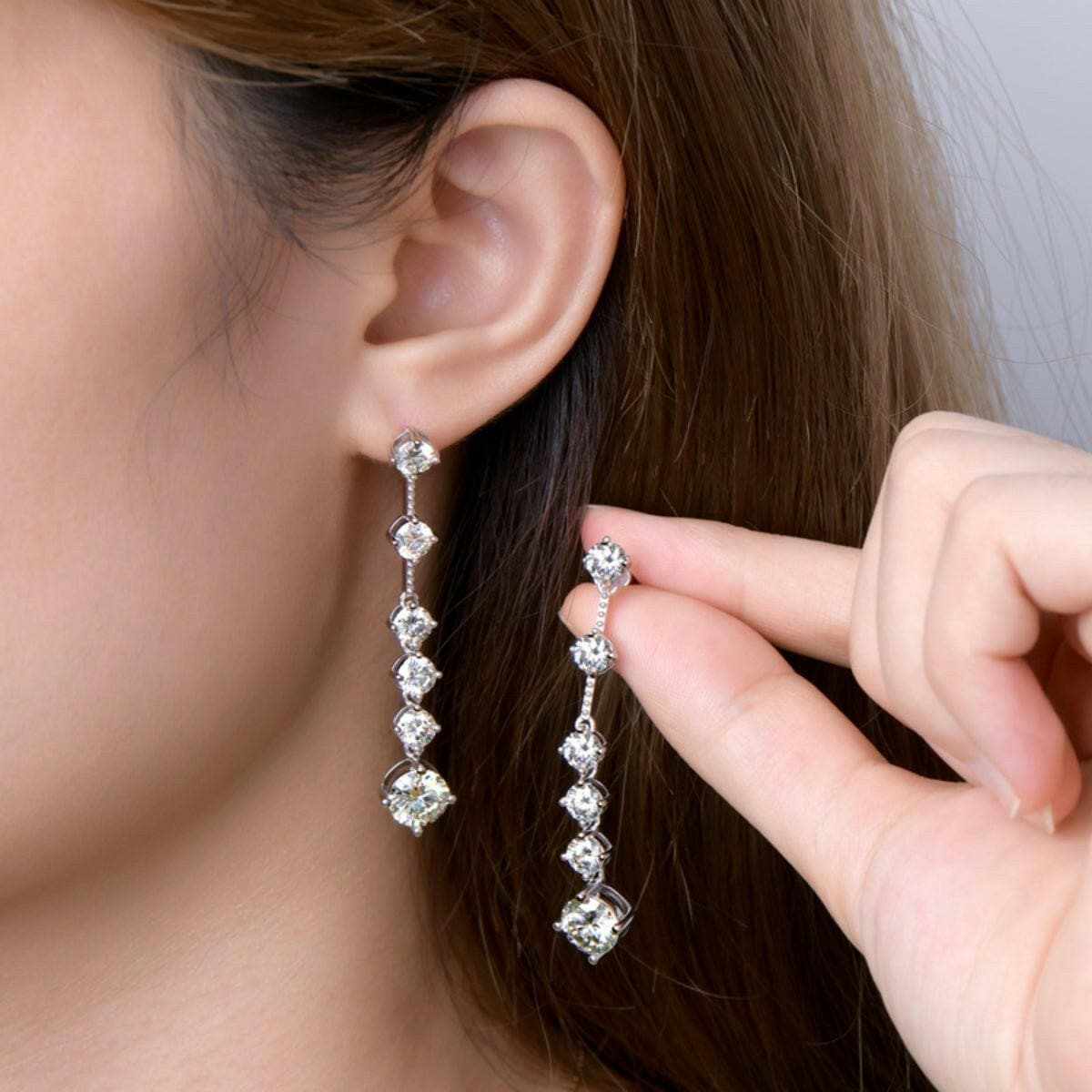 Luxurious Moissanite Silver Earrings - Love Salve