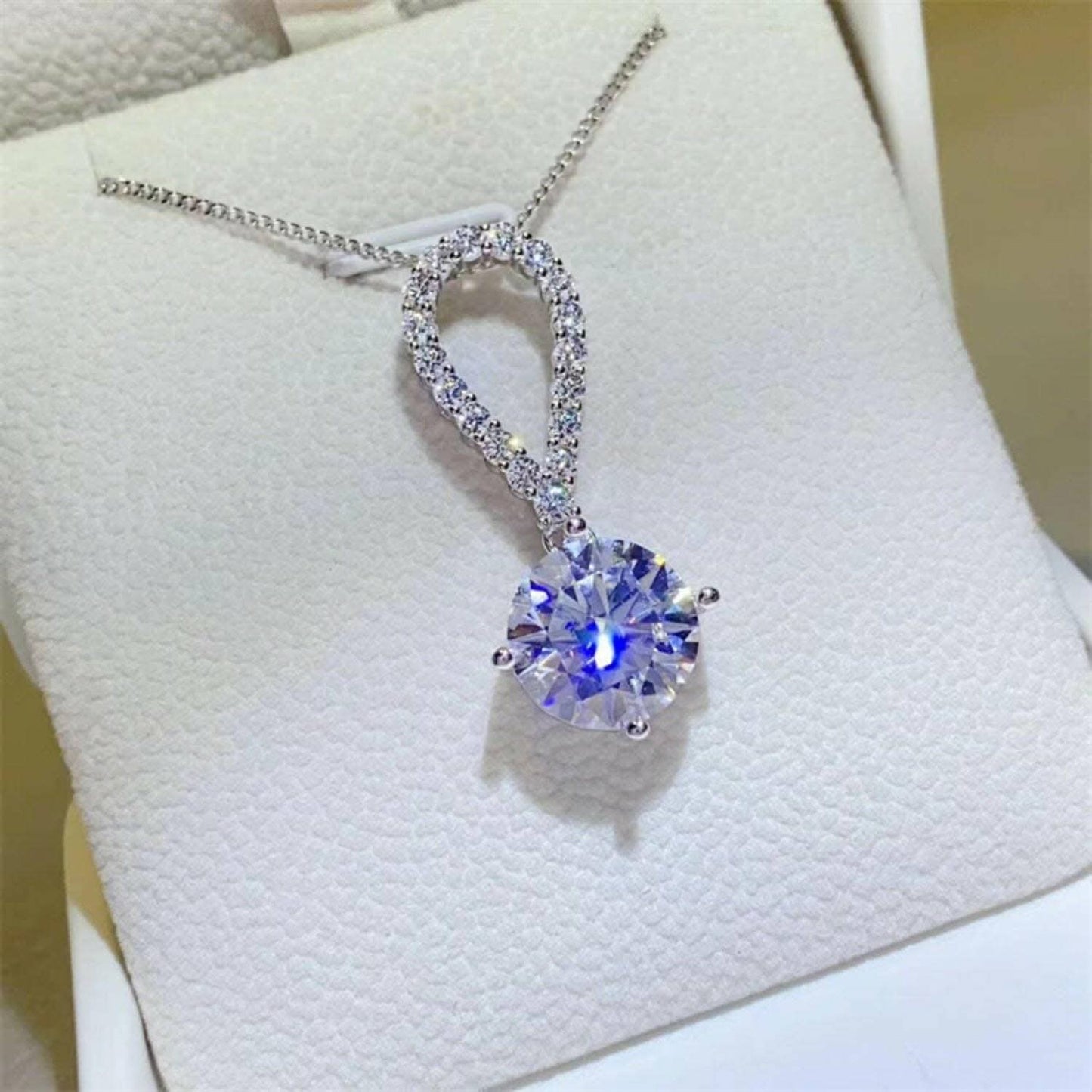 Luxurious Moissanite Teardrop Necklace