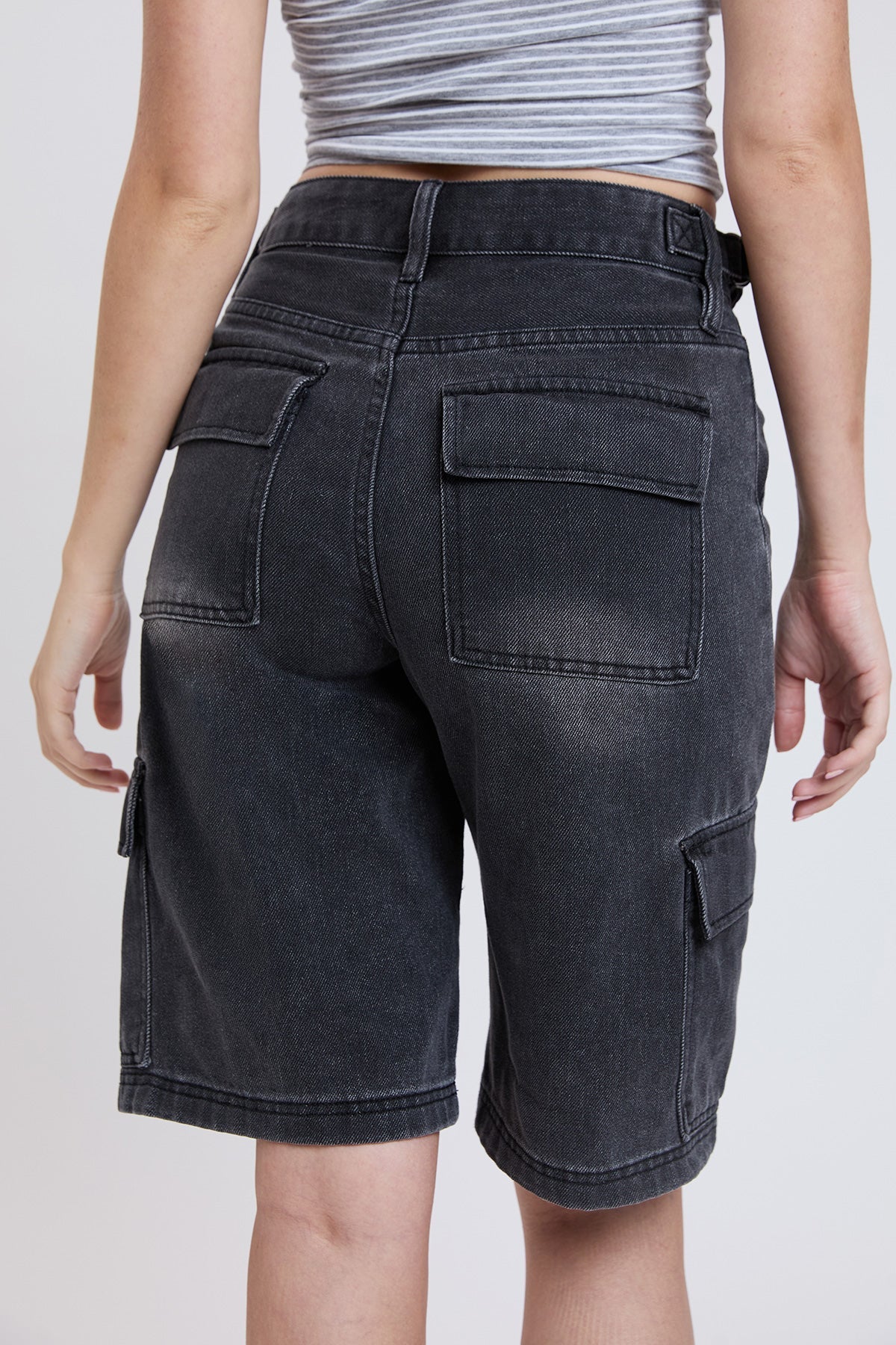 YMI JEANS: High-Rise Cargo Shorts