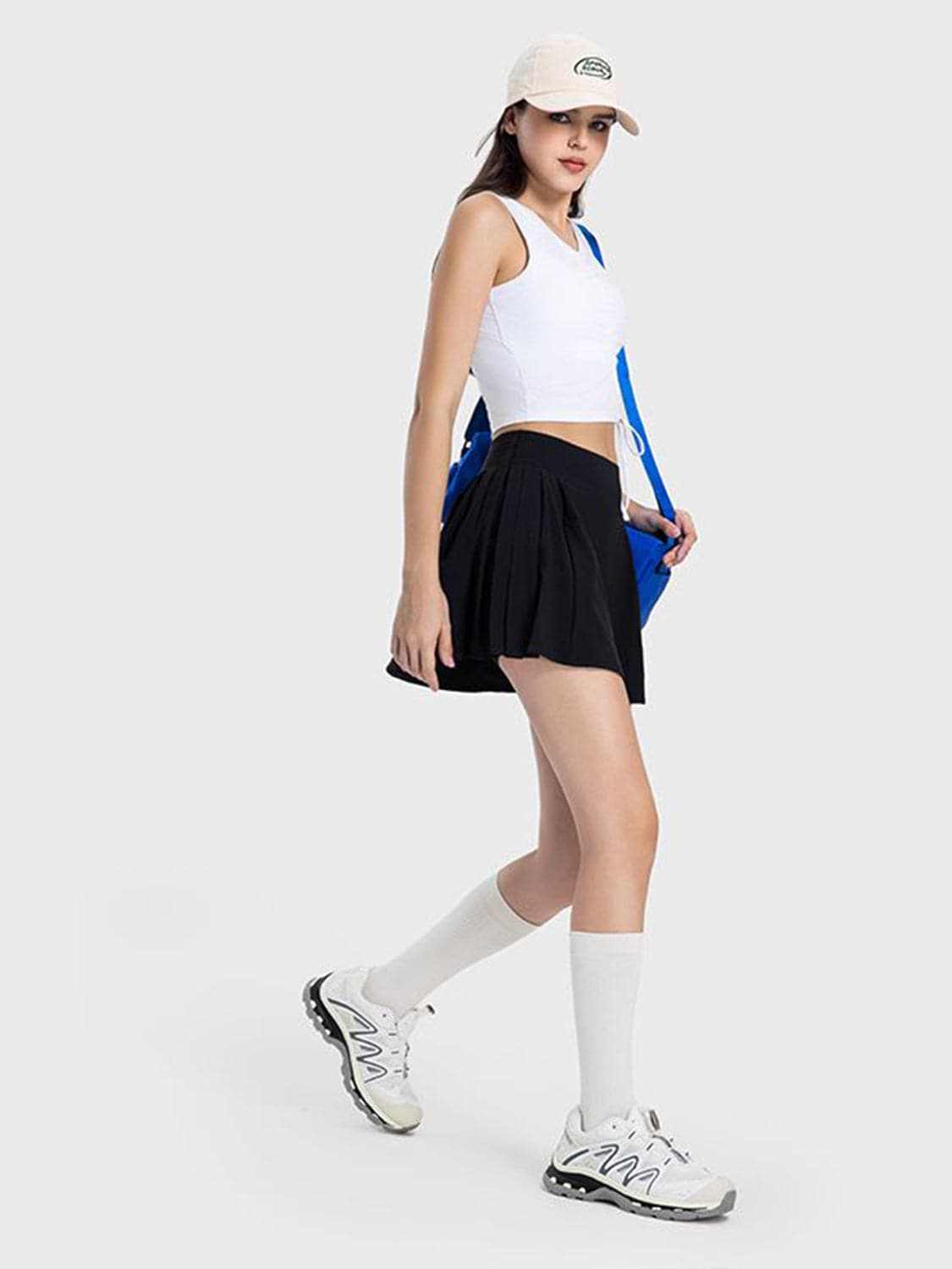 Mid-rise pleated active skirt - Love Salve