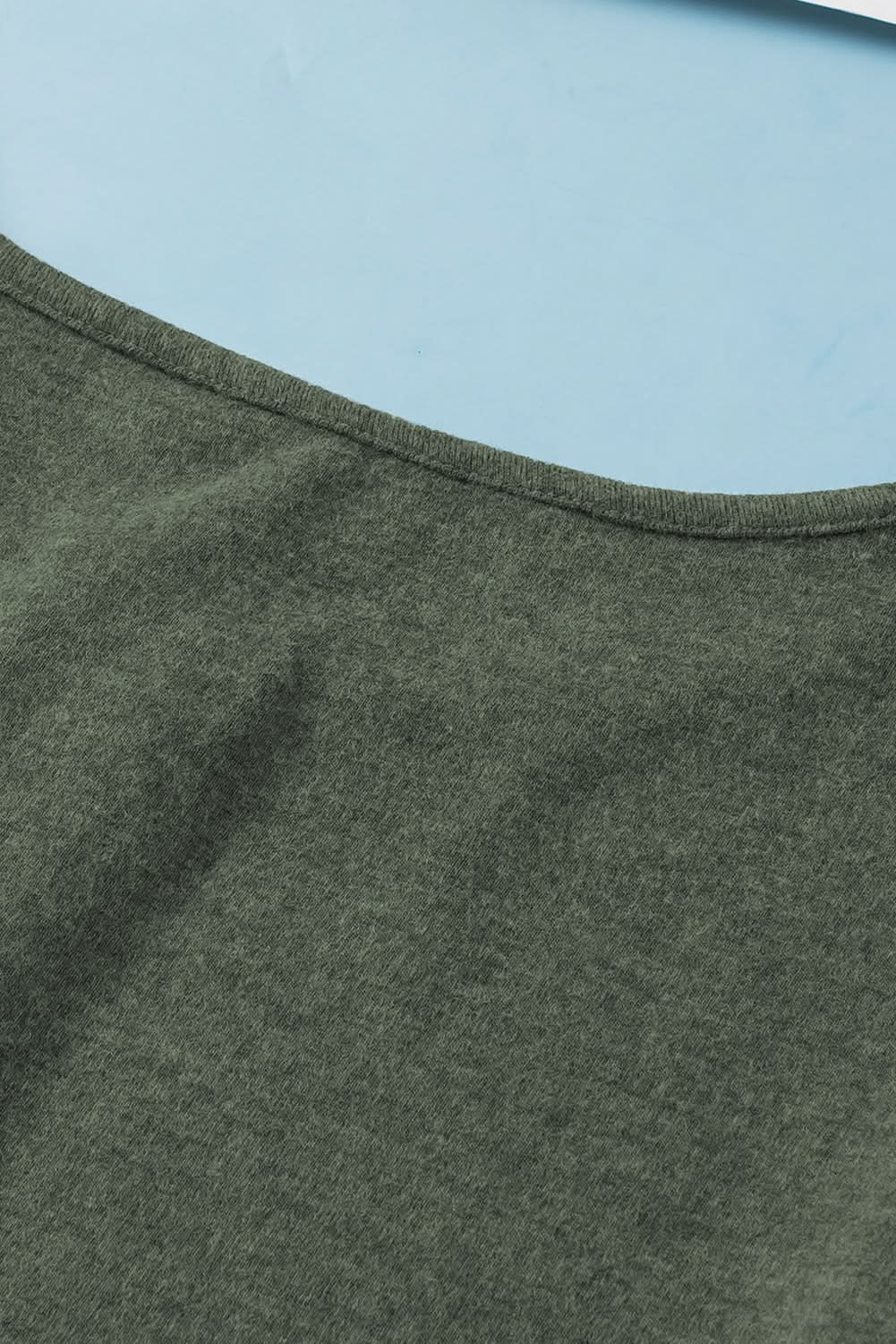 Mist green plus size Henley top - Love Salve