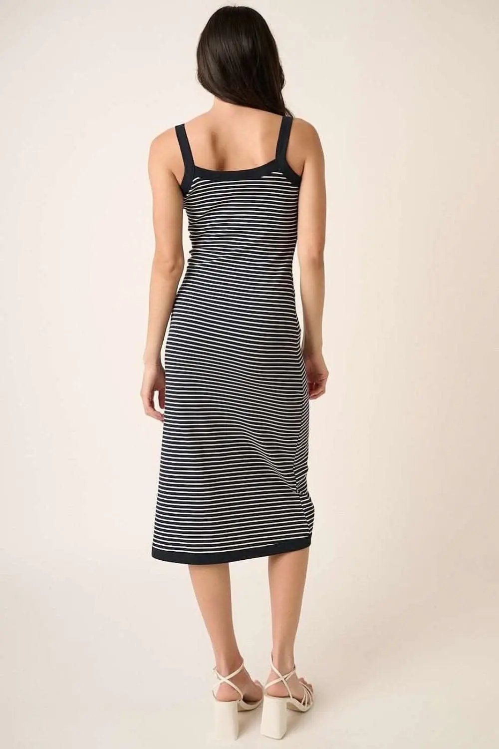 Mittoshop Contrast Striped Midi Cami Dress for Effortless Style - Love Salve