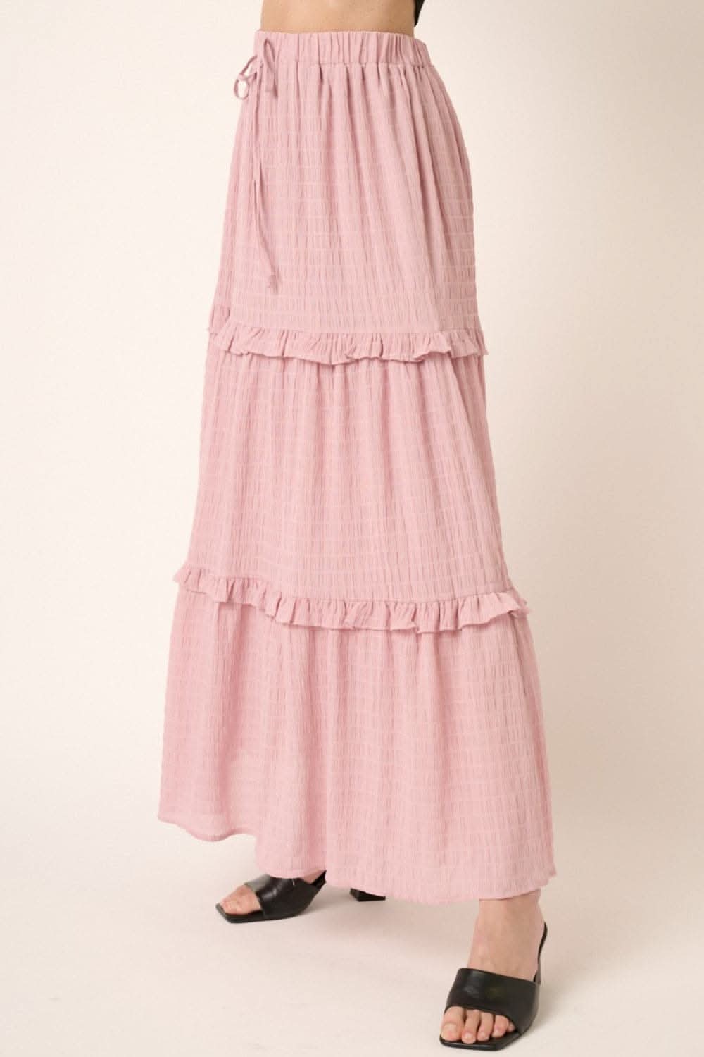 Mittoshop Drawstring High Waist Frill Skirt - Love Salve