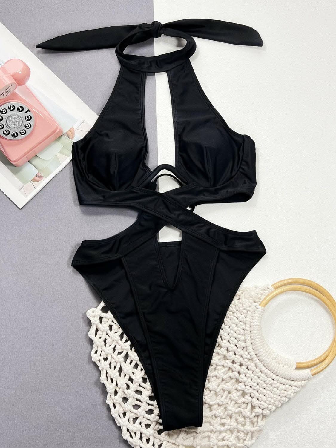 Modern elegance halter swimsuit - Love Salve