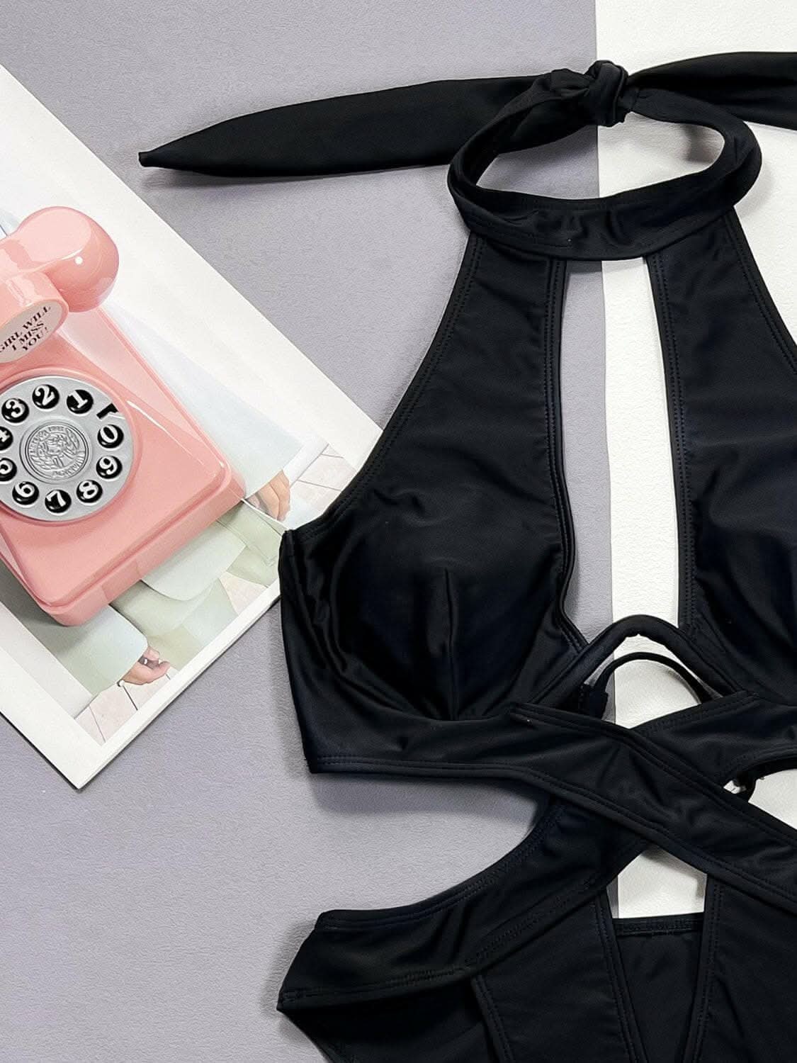 Modern elegance halter swimsuit - Love Salve