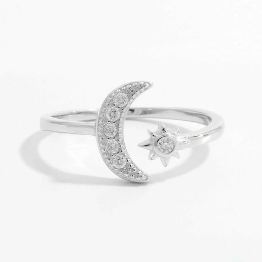 Moonlit elegance sterling silver ring - Love Salve