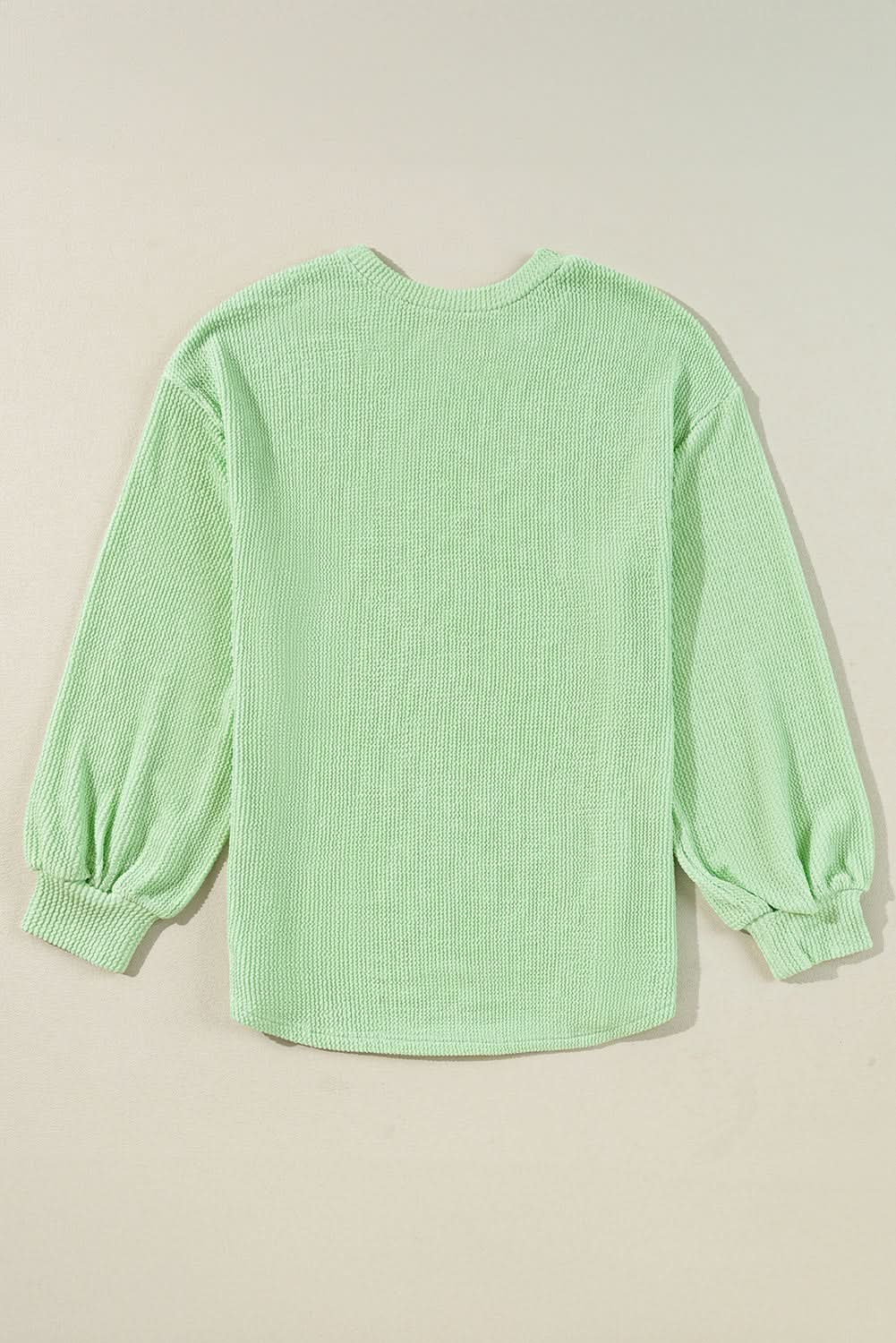 Moonlit jade ribbed pullover top - Love Salve