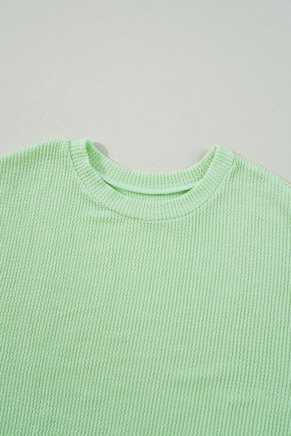 Moonlit jade ribbed pullover top - Love Salve