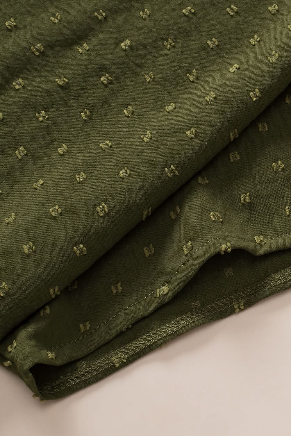 Moss green plus size swiss dot top - Love Salve