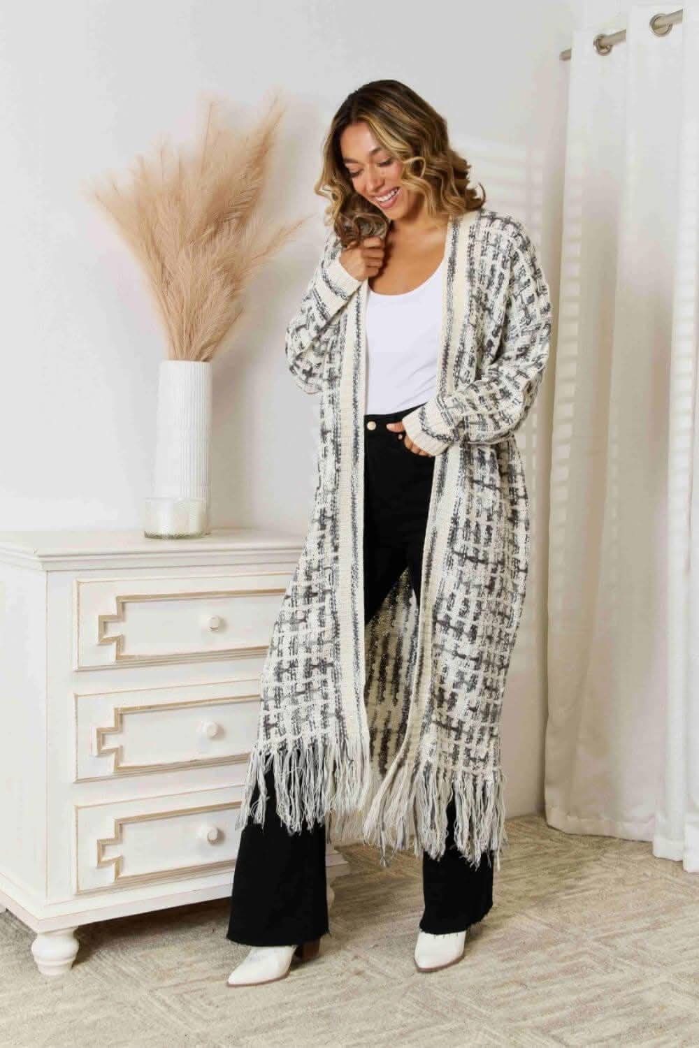 Multicolored fringe cardigan - Love Salve