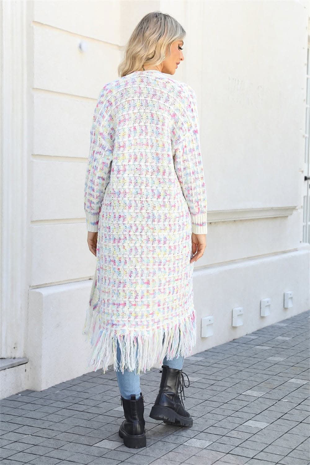 Multicolored fringe cardigan - Love Salve